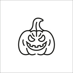 Pumpkin Icon. Simple pumpkin icon for social media, app and web design. Vector illustration
