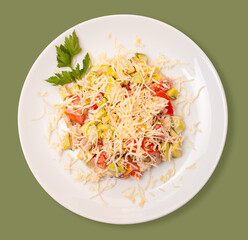 vegetable salad with cheese