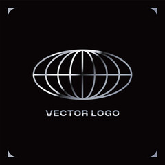 MODERN GEOMETRIC METALLIC GRAPHIC LOGO 