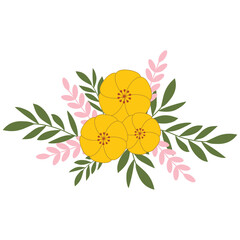 Yellow Floral Composition 