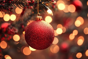 Christmas Season Background with Baubles