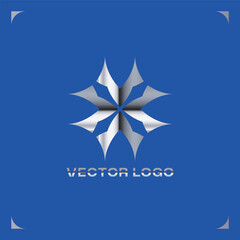 Obraz premium MODERN GEOMETRIC METALLIC GRAPHIC LOGO 