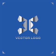 Obraz premium MODERN GEOMETRIC METALLIC GRAPHIC LOGO 