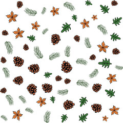 Winter Botanical Pattern