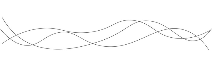 Vector curve wave seamless pattern background. Abstract thin gray and white wavy lines background.