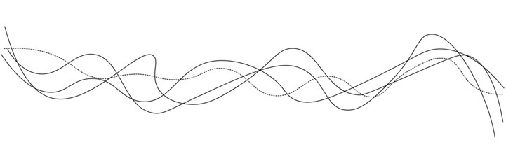 Black and grey wave curve lines motion vector background.