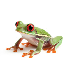 Obraz premium Red Eyed Tree Frog Isolated