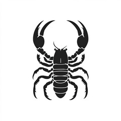 Obraz premium Scorpion Silhouette, Illustration Isolated On White Background