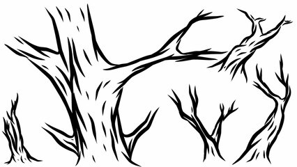Abstract tree branches illustration 