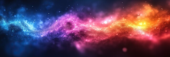 Naklejka premium A background transitions from dark blue to purple light.