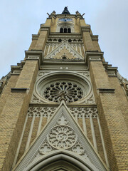 The Name of Mary Church: Low-Angle Perspective of the Historic Roman Catholic Parish in Novi Sad, Serbia 2024 