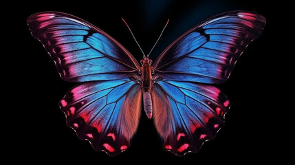 beautiful butterfly isolated on a black background