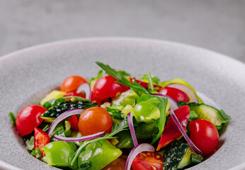 Fresh vegetable salad in a bowl