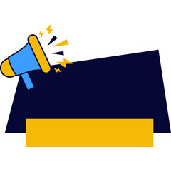 Promotion Banner with Megaphone 