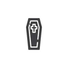 Coffin vector icon