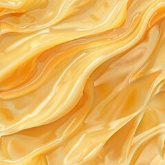 Obraz premium Melted Caramel Seamless Pattern, Ice Cream Waves Tile, Smooth Icecream Texture, Custard Endless Background