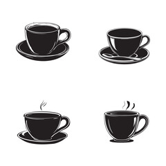 Obraz premium coffee cup silhouette 
