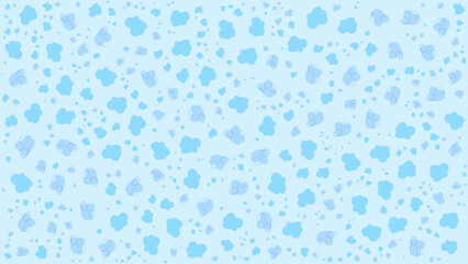 SEAMLESS HAND DRAWN DOODLE CLOUD SHAPES PATTERN TEXTURE COLORFUL TEMPLATE ABSTRACT BACKGROUND TRENDY DESIGN VECTOR