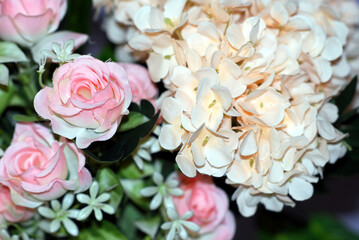 Composition of roses, spring flower bouquet