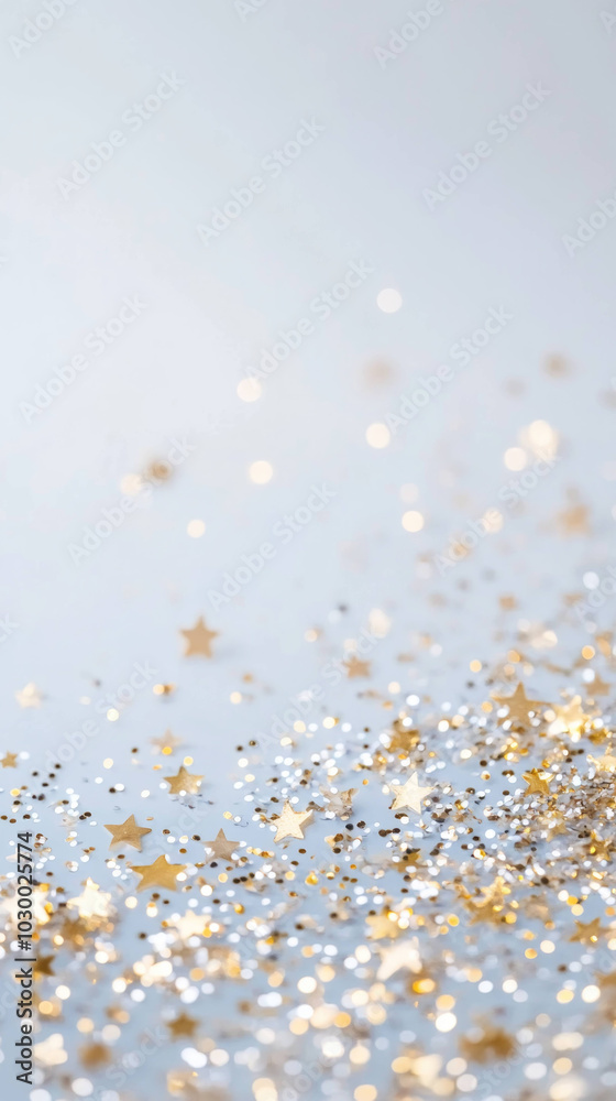 Aufkleber sparkling golden stars and glitter create festive and enchanting atmosphere, perfect for celebration