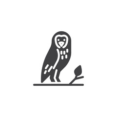 Owl bird vector icon