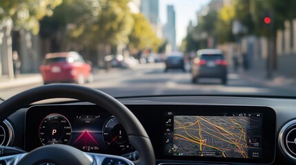 Navigate unfamiliar routes with ease using a traffic-aware navigation system. It provides turn-by-turn guidance and real-time traffic updates, helping you avoid congestion