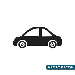 Simple Car Icon Design Template 
