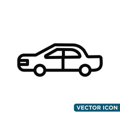 Simple Car Icon Design Template 