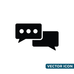 Bubble Speech Simple Icon design template