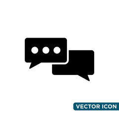 Bubble Speech Simple Icon design template