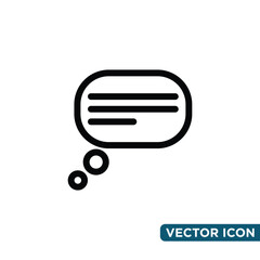 Bubble Speech Simple Icon design template