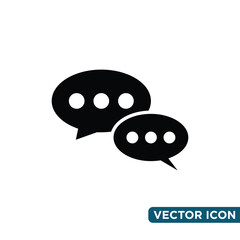 Bubble Speech Simple Icon design template