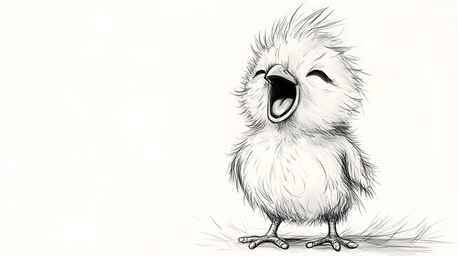 recommend clip art: Cute Hand-Drawn Cartoon Chick Sketch