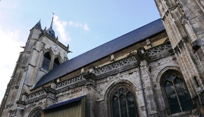 Eglise catholique Saint Pierre et Saint Paul de la ville d'Aumale département de Seine Maritime, région Normandie. France Europe