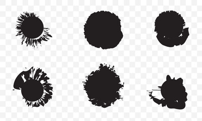 Grunge round shapes. Grunge banner collection. Vector. EPS 10.