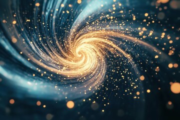 Mesmerizing Swirling Galaxy with Sparkling Stars and Cosmic Energy Ideal for Astrophysics and Abstract Art Themes