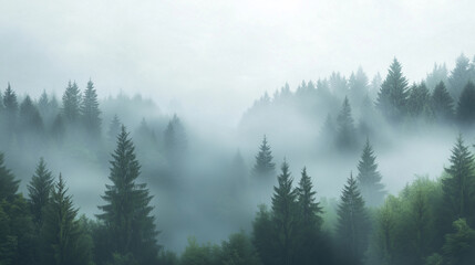 Fototapeta premium Misty Morning in the Black Forest Germany