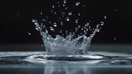 Crystal Clear Water Droplets Splashing in Slow Motion