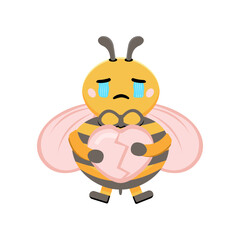 Cute Bee Mascot Character Illustration