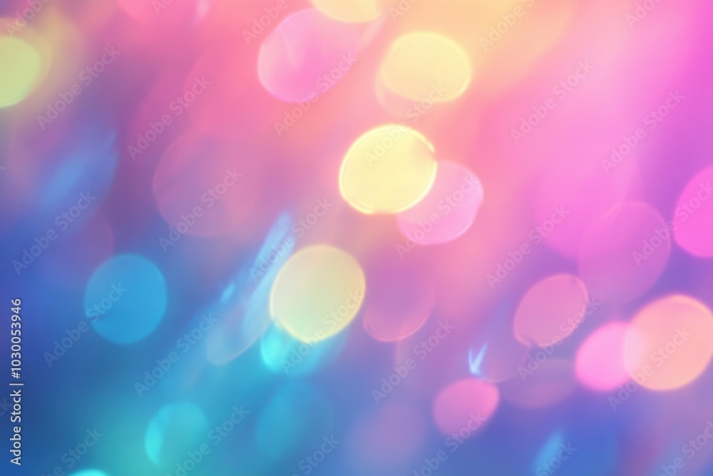 Poster calm colorful bokeh animation background showcasing gentle, obscured circles with a serene flow; per