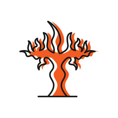 Tree hand draw doodle vector icon