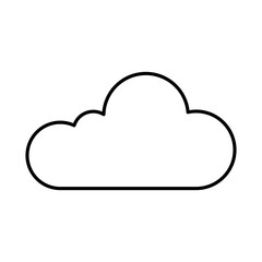 Cloud Line Icon. Cloud Technology Editable Stroke Vector Illustration