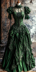 arsenic dress, green