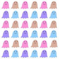 COLORFUL HALLOWEEN RETRO PATTERN TEXTURE BACKGROUND WALLART