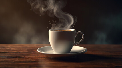 cup of coffee with beans