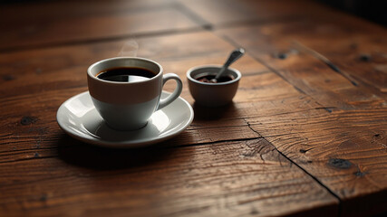 cup of coffee with beans