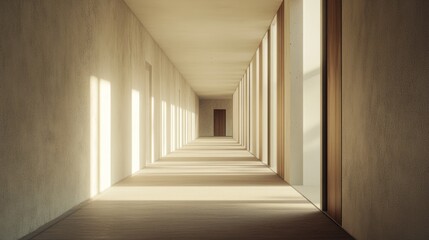 Fototapeta premium Minimalist Hallway with Light