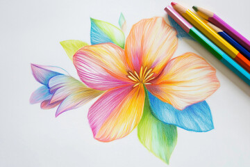 Fototapeta premium beautiful and colorful flower in spring in the nature