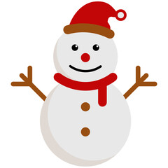 Christmas Snowman Illustration