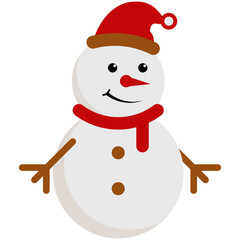 Christmas Snowman Illustration
